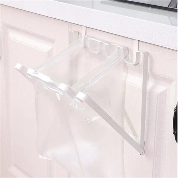 Foldable Iron Garbage Bag Hanging Rack Kitchen Rubbish Holder Cupboard Storage