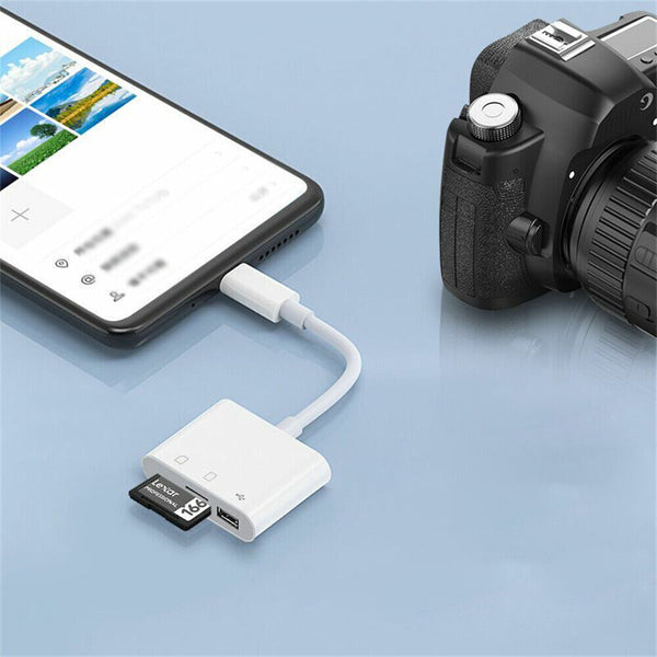 3 In 1 USB 3.1 Type-c Card Reader To SD/TF/USB Hub Adapter Micro SD Card PC