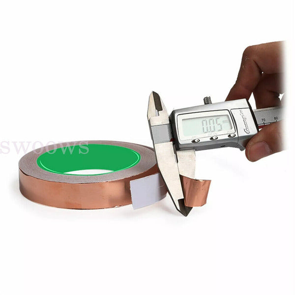 Double Sided Copper Foil Tape 50M x10mm EMI Shielding Conductive Adhesive Tapes