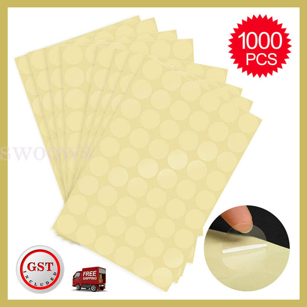 Transparent Round Gloss Clear Dot Sticker Self Adhesive Label Wafer Seal 15/40mm