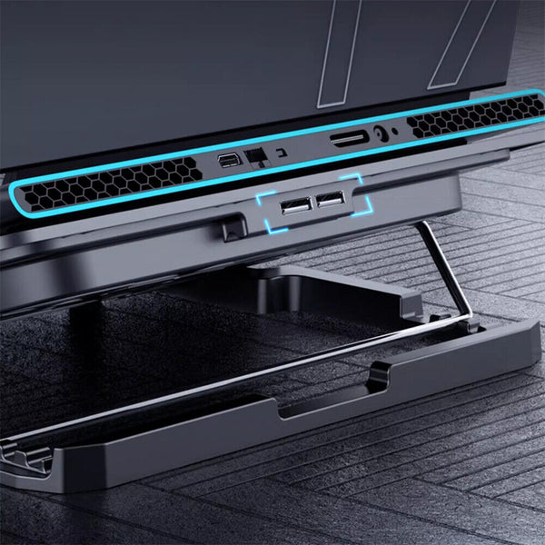 A9 Laptop Cooler (JS45.2) 6 Powerful Fan Table Stand for 12"-17" Laptop Blue LED