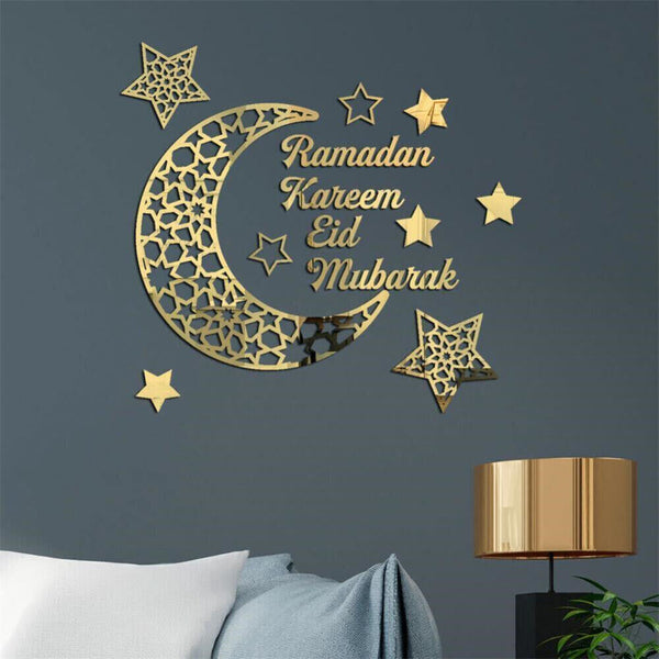 Eid Mubarak Wall Stickers Ramadan Decoration For Home Islamic Muslim Party Deco