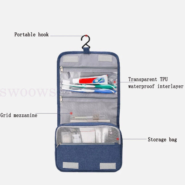 Travel Cosmetic Makeup Bag Hanging Toiletry Case Storage Large Bag Organizer AU