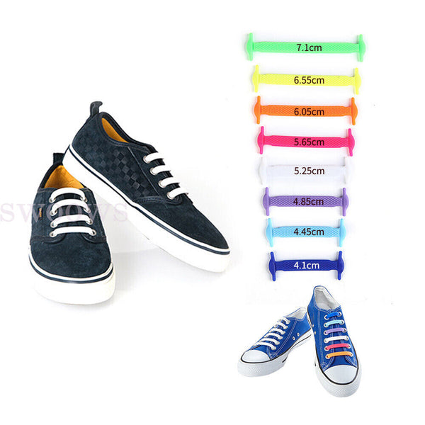 No Tie Elastic Silicone Shoe Laces Shoelaces Sneakers Sports Child/Adult/Unisex