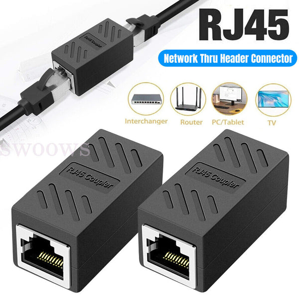 1/5PCS RJ45 Inline Extender Coupler Cat6 Cat7 Ethernet Network Adapter Joiner