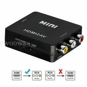 HDMI to AV Converter 1080P HDMI to RCA Adapter HDMI2AV HD Video for PS2 Xbox TV