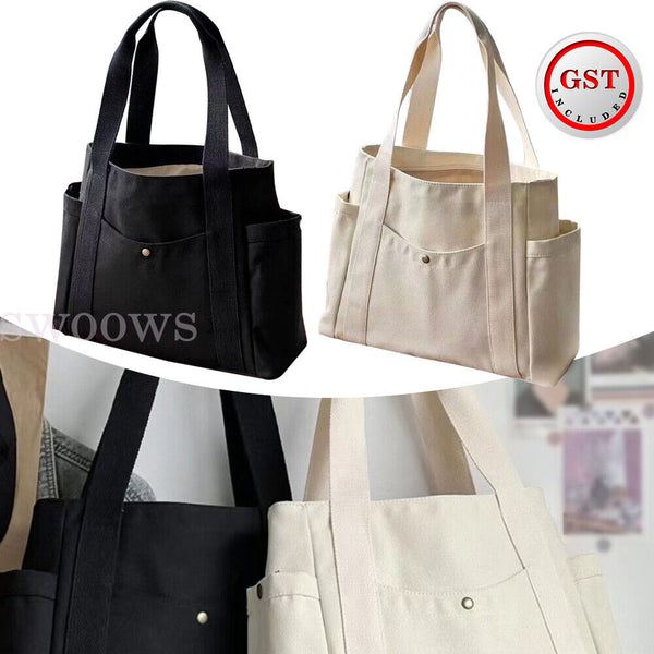 Women Canvas Tote Bag Travel Casual Handbag Shoulder Bag Large Shopping Bags