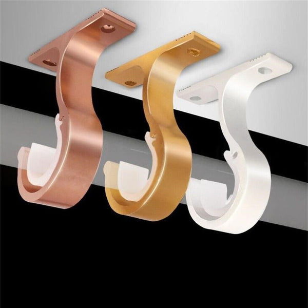 UP4x Bracket Hang Curtain Rod Holders Hook Room Window Frame Rod Drapery Bracket