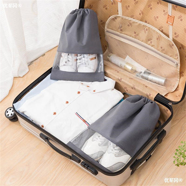 Portable Shoes Bag Travel Sport Storage Pouch Non-woven Fabric Drawstring Bags