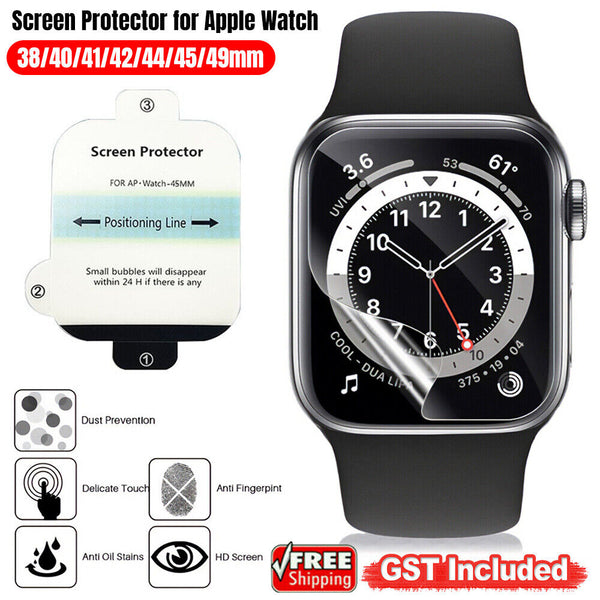 1-5x 38/41/40/42/44/45/49mm Screen Protector For Apple Watch iWatch Series 7 6 5
