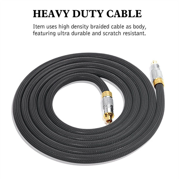 Ultra Premium Toslink Optical Fibre Cable Gold Plated Digital Audio Lead Cord