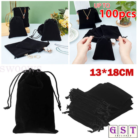 10/100pcs Wedding Party Bag Gift Small Velvet Jewelry Ring Pouch Drawstring