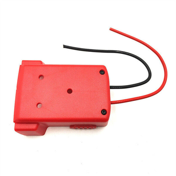 Battery Adapter For Milwaukee M18 18V To Dock Power 2 Wirings Output DIY Red BlK