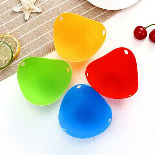 1/4Pcs Silicone Egg Poacher Poaching Pods Pan Poached Cups Moulds For Kitchen