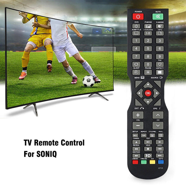 Original OEM For SONIQ TV Remote Control (QT166, QT155, QT155S) QT1D NO SETUP