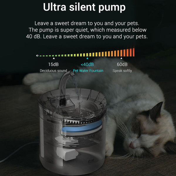 NEW 2L Automatic Electric Pet Water Fountain Dog Cat Drinking Dispenser Filter A