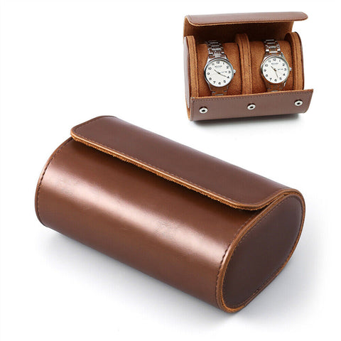 Travel Watch Storage Box Portable Vintage Leather Watch Roll Display Case Pouch