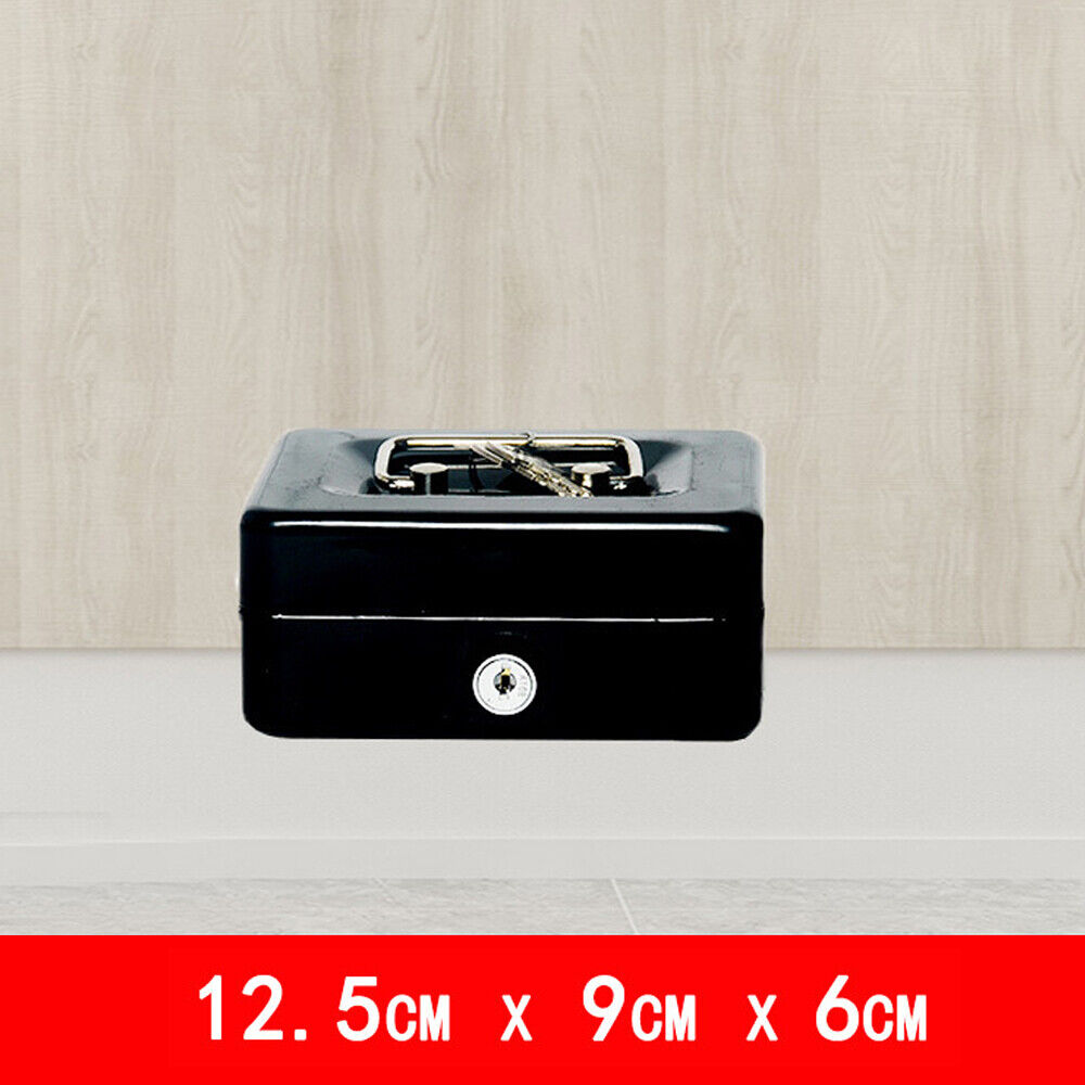 Lockable Cash Box Deposit Petty cash Money Box Safe Key Lock/Code Lock Gift AU