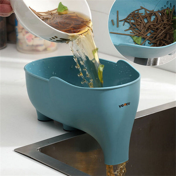 Kitchen Drain Basket Sink Elephant Clean Leftover Sink Strainer Fruit Vegetable