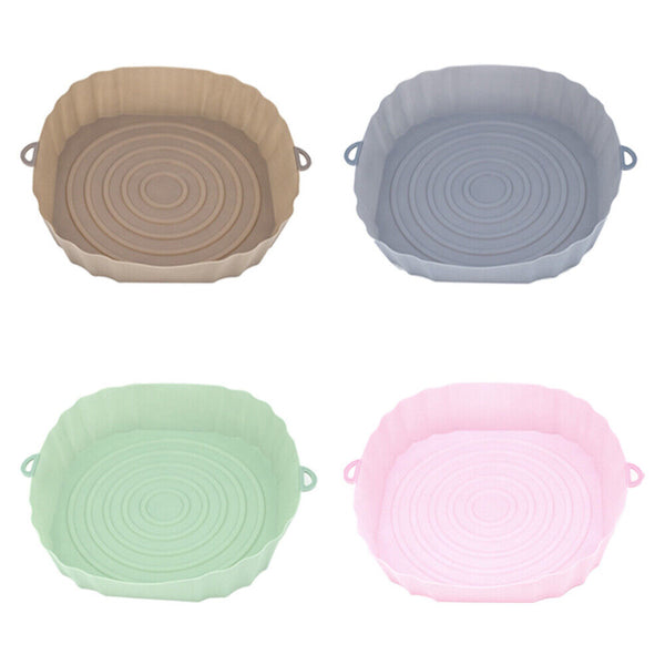 S/M/L Silicone Pot Basket Liner Non-Stick Reusable Baking Tray For Air Fryer