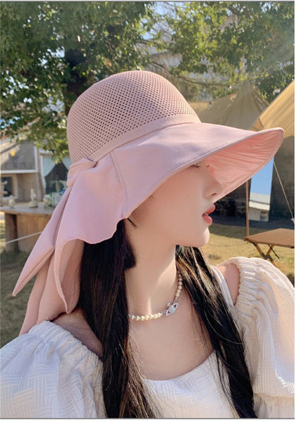 Women Sunscreen Hat Outdoor Sun Hat Wide Brim Fisherman Hat Beach UV Protection