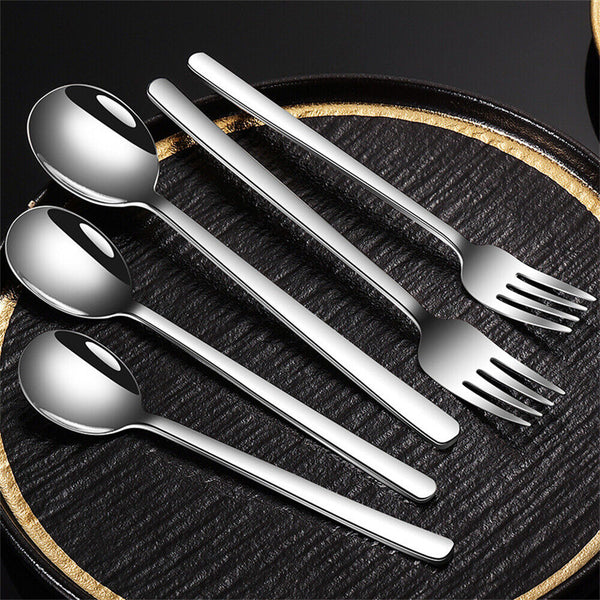 UP 10PC Long Handled Stainless Steel Coffee Spoon Cold Drink Ice Cream Tea Spoon