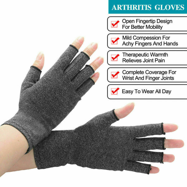 UP5pairs Arthritis Gloves Compression Joint Finger Hand Wrist Support Brace