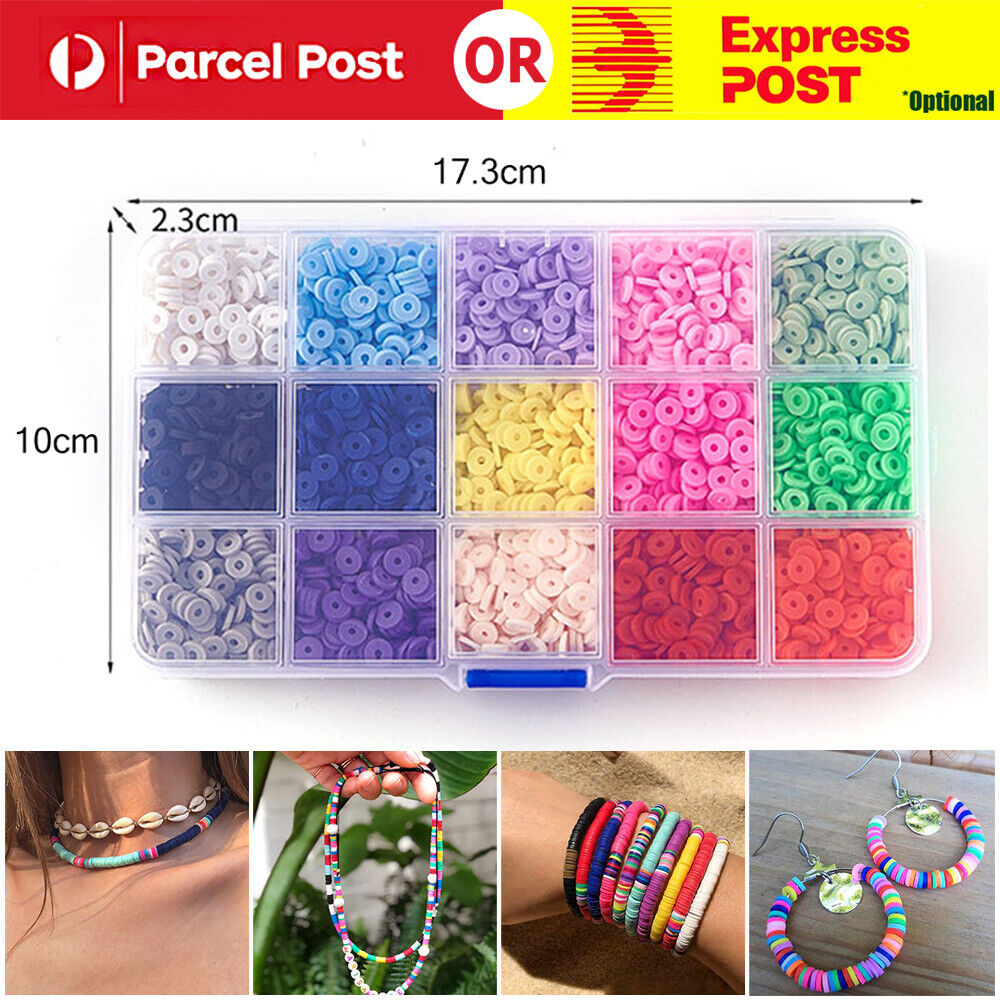 1Box Polymer Clay Beads Spacer for DIY Bracelet Jewelry Making Earring Finding