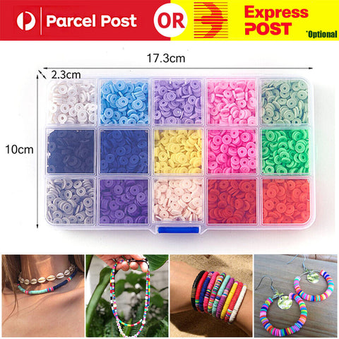 1Box Polymer Clay Beads Spacer for DIY Bracelet Jewelry Making Earring Finding