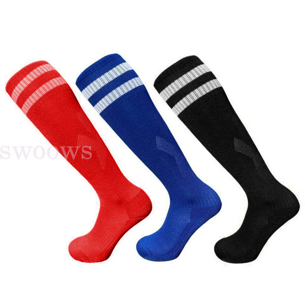 Up 3 Pair Kids Adult High Knee Football Sport Socks Footy Soccer Baseball Hockey