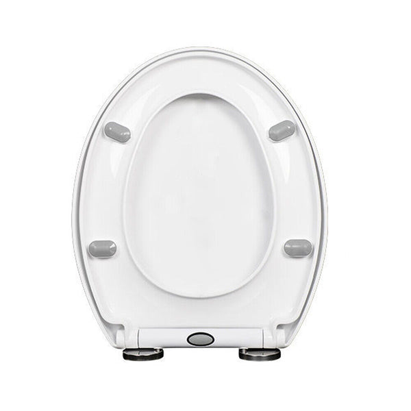 Thick Toilet Seat Soft Close Luxury White Heavy Duty Quick Release O Shape NEW