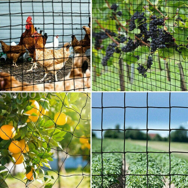 Bird Netting Net Anti Pest Commercial Fruit Trees Plant 10m/20m/30m Mesh Black