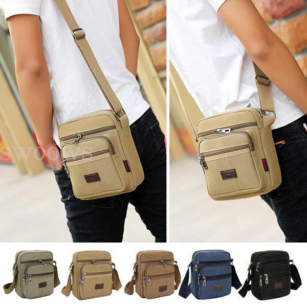 Unisex Men's women Canvas Shoulder Messenger Bag Cross body Satchel Travel Bags