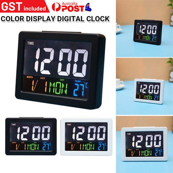 Digital Home Large Big Jumbo LED Wall Desk Clock With Calendar Temperature Clock