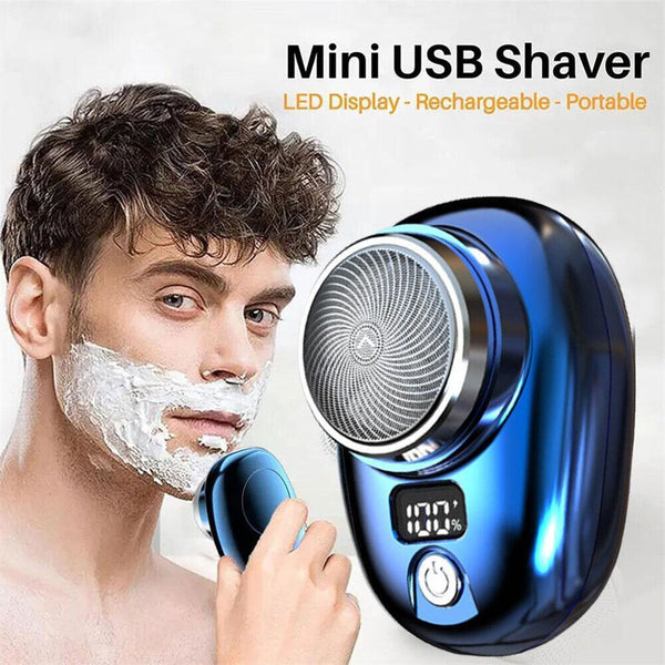 1/2x USB Mini Shave Pocket Size Portable Electric Shaver Rechargeable Razor Men