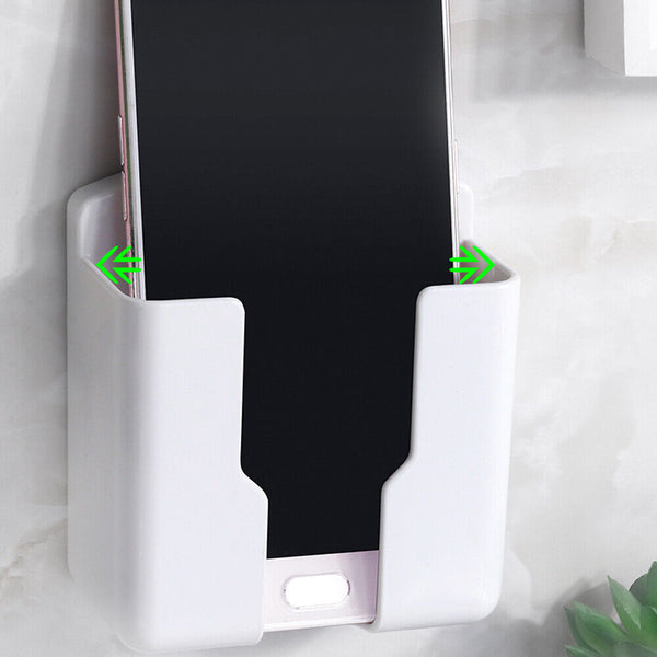 Universal White Air Conditioner Remote Control Holder Wall Mounted Box Storage