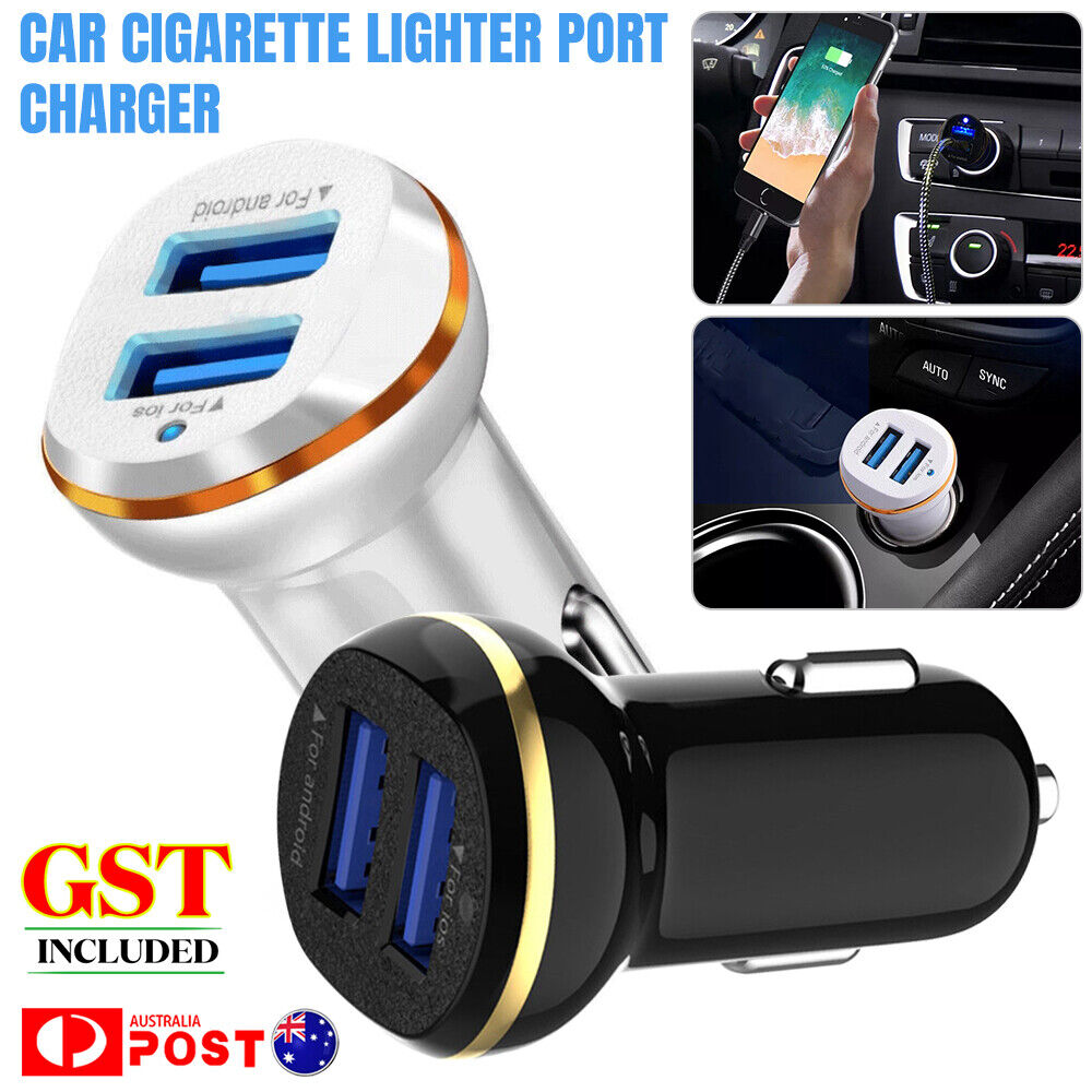 Fast 3.1A Car Phone Charger Dual USB Power Adapter For Cigarette Lighter Port