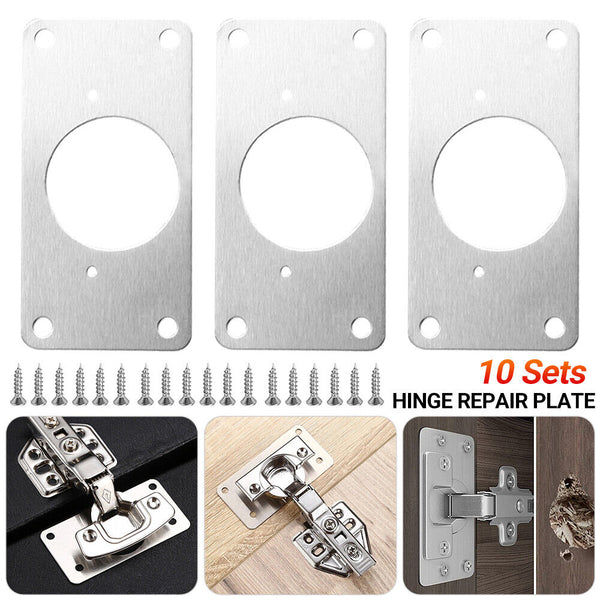 Repair Mount Tool Hinge Repair Plate Rust Resistant Steel Furniture Cupboard