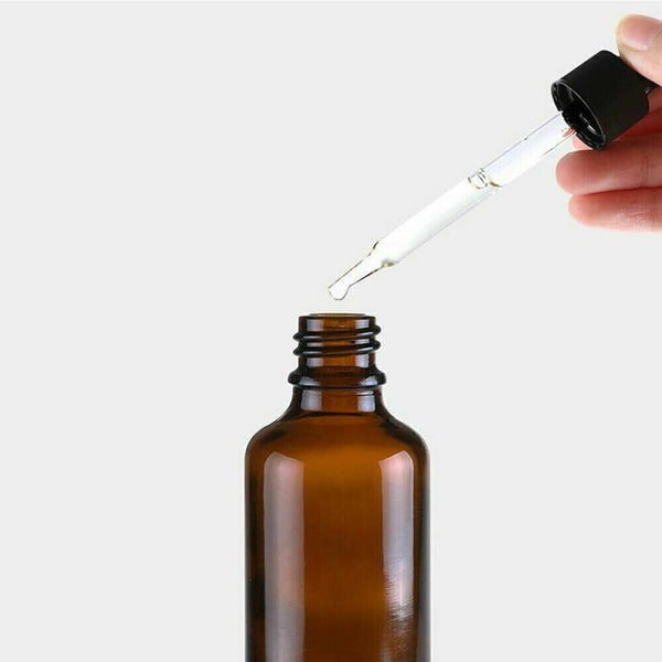 NEW 30ml Amber Glass Bottle Liquid Dropper Pipette Perfume Eye Essential Oil AU