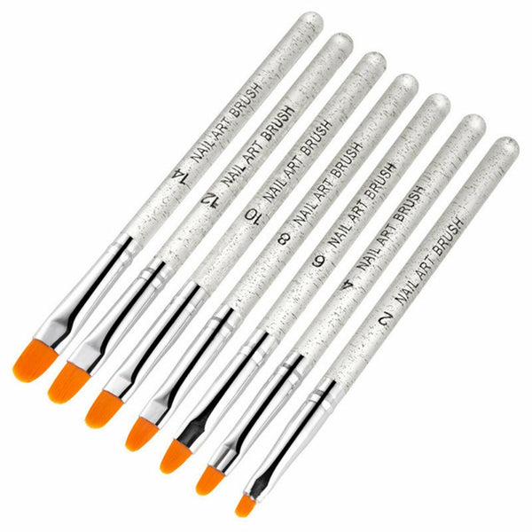 7/14xAcrylic Nail Art Brush Pen UVGel Painting Drawing Liner Polish Brushes Tool