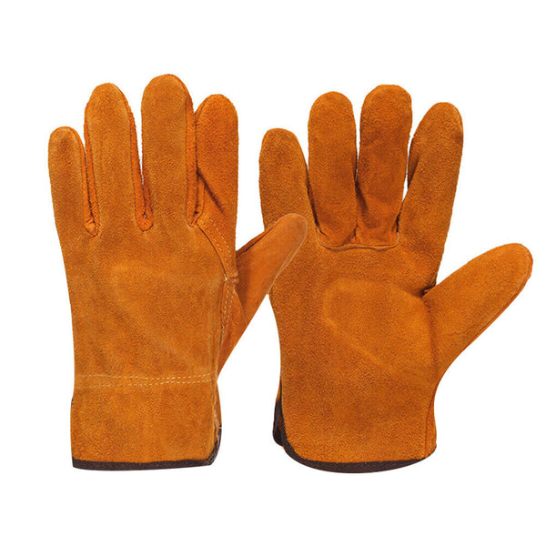 Welding Work Gloves Cowhide Leather Welder Protection Thorn Proof Heat Resistant