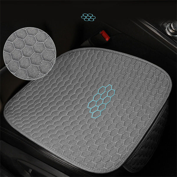 Universal Cotton Linen Car Seat Cushion Front Rear Seat Lined Pad Preotect Cover