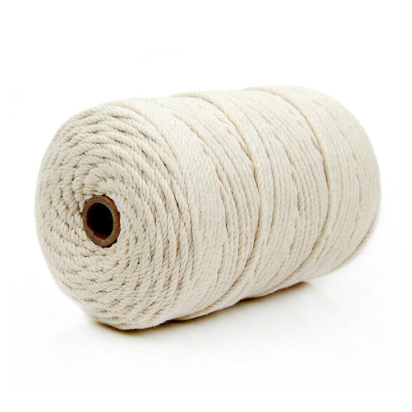 3/4/5mm Natural Cotton Rope Cord Twine Braided Rope Cord Hand Craft Macrame DIY