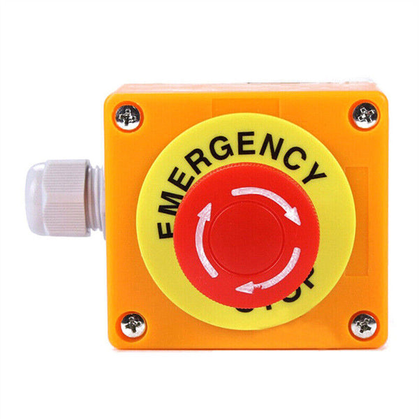 1/2x Emergency Stop Shut Off Push Button Switch NO / NC e-stop Push Button