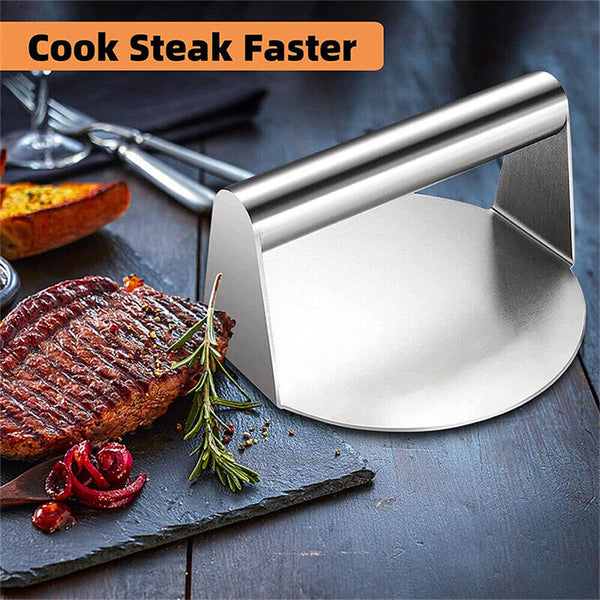 Burger Press Meat Smasher Hamburger Steak No-Rust for Griddle Accessory BBQ Home