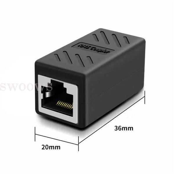 RJ45 Coupler Cat5e/6/7 Ethernet Cable Extender Joiner LAN Connector Adapter