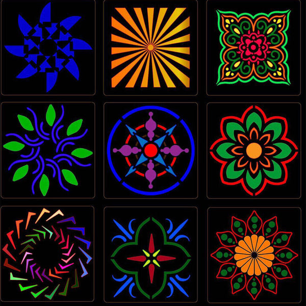 16/56x Mandala Painting Stencils Drawing Dot Templates For Floor Wall Decors