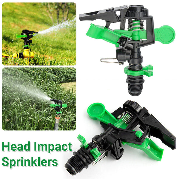 1/5x Head Impact Sprinklers Adjustable Outdoor Installation Irrigation System DM