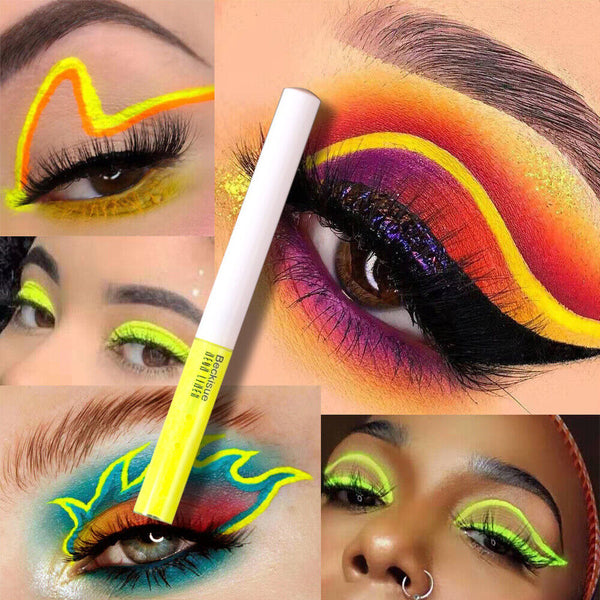 Waterproof Liquid Eyeliner Pen Long Lasting Neon Fluorescent Eye Liner Makeup AU