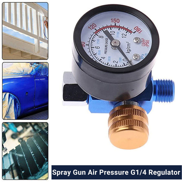 1/2Spray Gun Air Pressure G1/4 Regulator Gauge Adjust forCarAuto Repair Painting